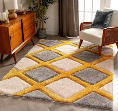 Refined Ivory Shaggy Bedroom Mat